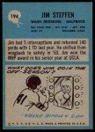 1964 Philadelphia #194  Jim Steffen   Back Thumbnail