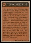 1972 Topps #345   -  Rick Wise Boyhood Photo Back Thumbnail