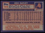 1984 Topps #104  Ken Dayley  Back Thumbnail