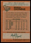 1978 Topps #120  Marcel Dionne  Back Thumbnail