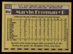 1990 Topps #103  Marvin Freeman  Back Thumbnail