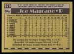1990 Topps #578  Joe Magrane  Back Thumbnail