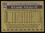 1990 Topps #470  Frank Viola  Back Thumbnail