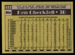 1990 Topps #488  Ken Oberkfell  Back Thumbnail