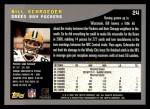2001 Topps #24  Bill Schroeder  Back Thumbnail