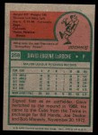 1975 Topps Mini #258  Dave LaRoche  Back Thumbnail