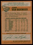 1978 Topps #224  John Van Boxmeer  Back Thumbnail