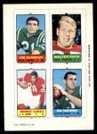 1969 Topps 4-in-1 Football Stamps  Joe Scarpati / Walter Rock / Bernie Casey / Jack Concannon  Front Thumbnail