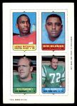 1969 Topps 4-in-1 Football Stamps  Leroy Mitchell / Sid Blanks / Pete Perreault / Paul Rochester  Front Thumbnail