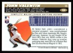 1996 Topps #164  John Valentin  Back Thumbnail