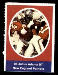 1972 Sunoco Stamps  Julius Adams  Front Thumbnail
