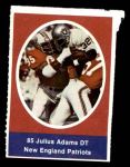 1972 Sunoco Stamps  Julius Adams  Front Thumbnail