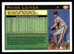 1997 Topps #327  Mark Leiter  Back Thumbnail