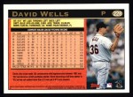 1997 Topps #228  David Wells  Back Thumbnail