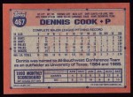 1991 Topps #467  Dennis Cook  Back Thumbnail