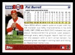 2005 Topps #550  Pat Burrell  Back Thumbnail