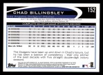 2012 Topps #152  Chad Billingsley  Back Thumbnail