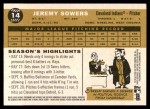 2009 Topps Heritage #14  Jeremy Sowers  Back Thumbnail