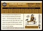 2009 Topps Heritage #245  Carlos Guillen  Back Thumbnail