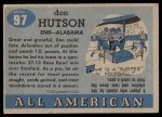 1955 Topps #97 Don Hutson Back Thumbnail