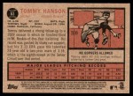2011 Topps Heritage #63  Tommy Hanson  Back Thumbnail