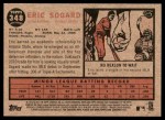 2011 Topps Heritage #348  Eric Sogard  Back Thumbnail