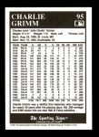1991 Conlon #95  Charlie Grimm  Back Thumbnail