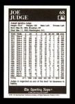 1991 Conlon #68  Joe Judge  Back Thumbnail