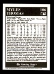 1991 Conlon #106   -  Myles Thomas 1927 Yankees Back Thumbnail