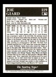 1991 Conlon #119   -  Joe Giard 1927 Yankees Back Thumbnail
