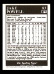 1991 Conlon #83  Jake Powell  Back Thumbnail