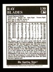 1991 Conlon #130  Ray Blades  Back Thumbnail