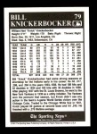 1991 Conlon #79  Bill Knickerbocker  Back Thumbnail