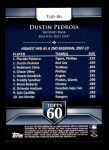 2011 Topps 60 #86 T-60 Dustin Pedroia  Back Thumbnail