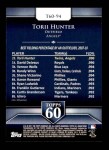2011 Topps 60 #94 T-60 Torii Hunter  Back Thumbnail