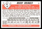 1953 Bowman B&W Reprint #32  Rocky Bridges  Back Thumbnail