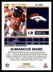 2017 Score #215  DeMarcus Ware  Back Thumbnail