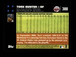 2007 Topps #388  Torii Hunter  Back Thumbnail