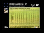 2007 Topps #443  Mike Cameron  Back Thumbnail