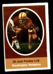 1972 Sunoco Stamps  Jack Pardee  Front Thumbnail