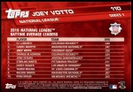 2017 Topps #110   -  Joey Votto NL  Batting Leaders Back Thumbnail