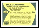1989 Topps Traded #89 T Bill Hawkins  Back Thumbnail