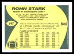 1989 Topps Traded #99 T Rohn Stark  Back Thumbnail