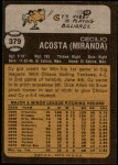 1973 Topps #379  Cy Acosta  Back Thumbnail