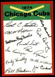 1974 Topps Red Team Checklist   Cubs Team Checklist Front Thumbnail