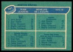 1976 O-Pee-Chee NHL #381   -  Johnny Bucyk / Jean Ratelle / Terry O'Reilly Bruins Leaders Back Thumbnail