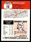 1953 Topps Archives #12  Howie Judson  Back Thumbnail