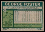 1977 Topps #347 George Foster Back Thumbnail