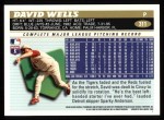 1996 Topps #311  David Wells  Back Thumbnail