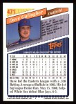 1993 Topps #471  Dave Gallagher  Back Thumbnail